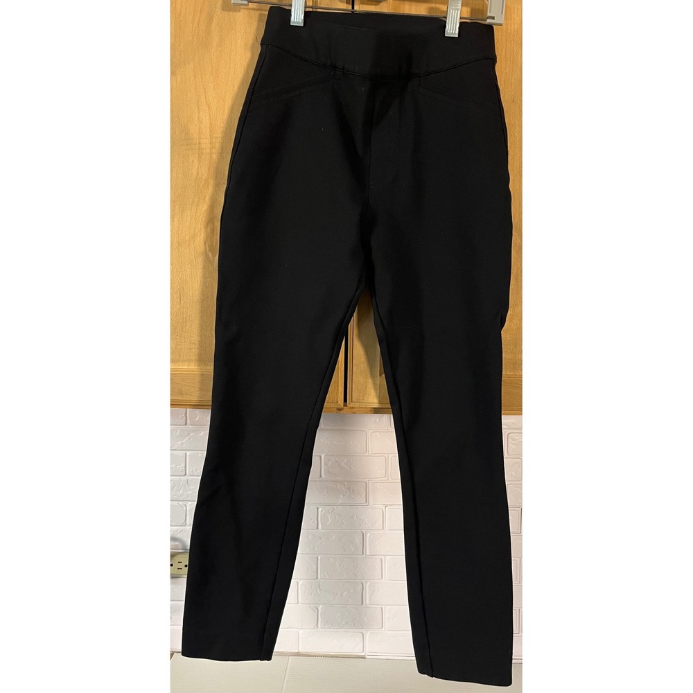 Spanx The Perfect Pant Women XS Black High Rise Tapered Split Hem